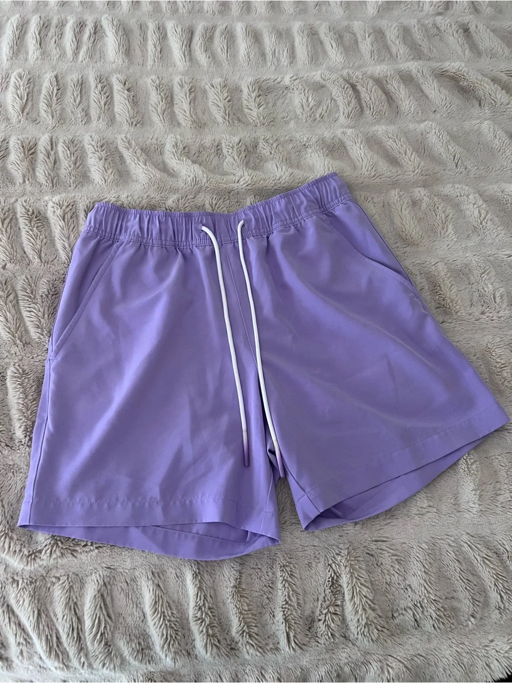 Caribbean Men's Lavender Athletic Drawstring Shorts